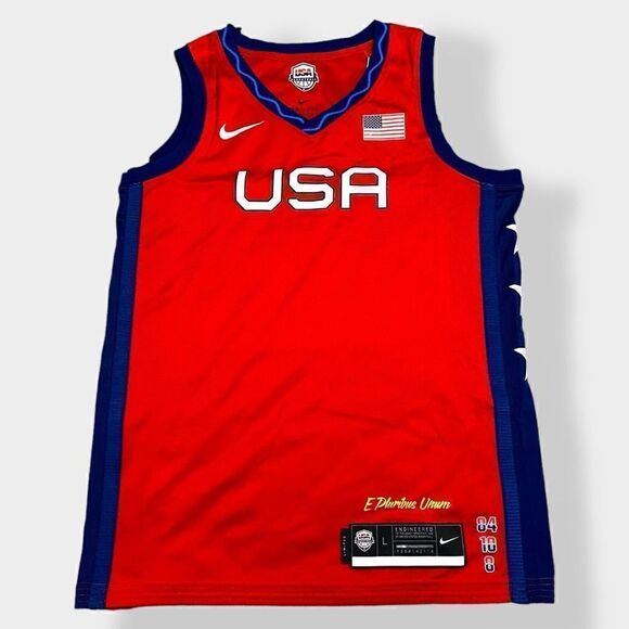 Nike Womens Blank Olympics USA Basketball Limited Jersey DD1568-611 size Large - Picture 1 of 11